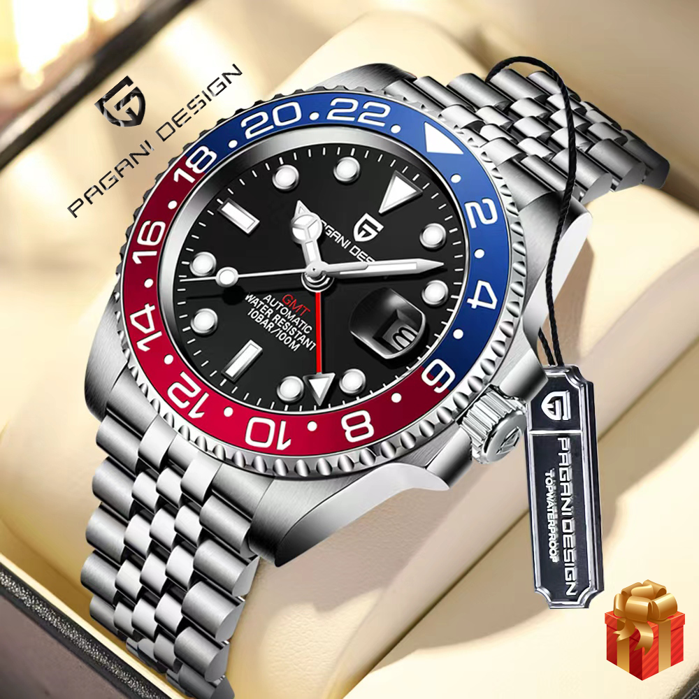 Luxury Watch Box - New PAGANI DESIGN GMT Watch Men's