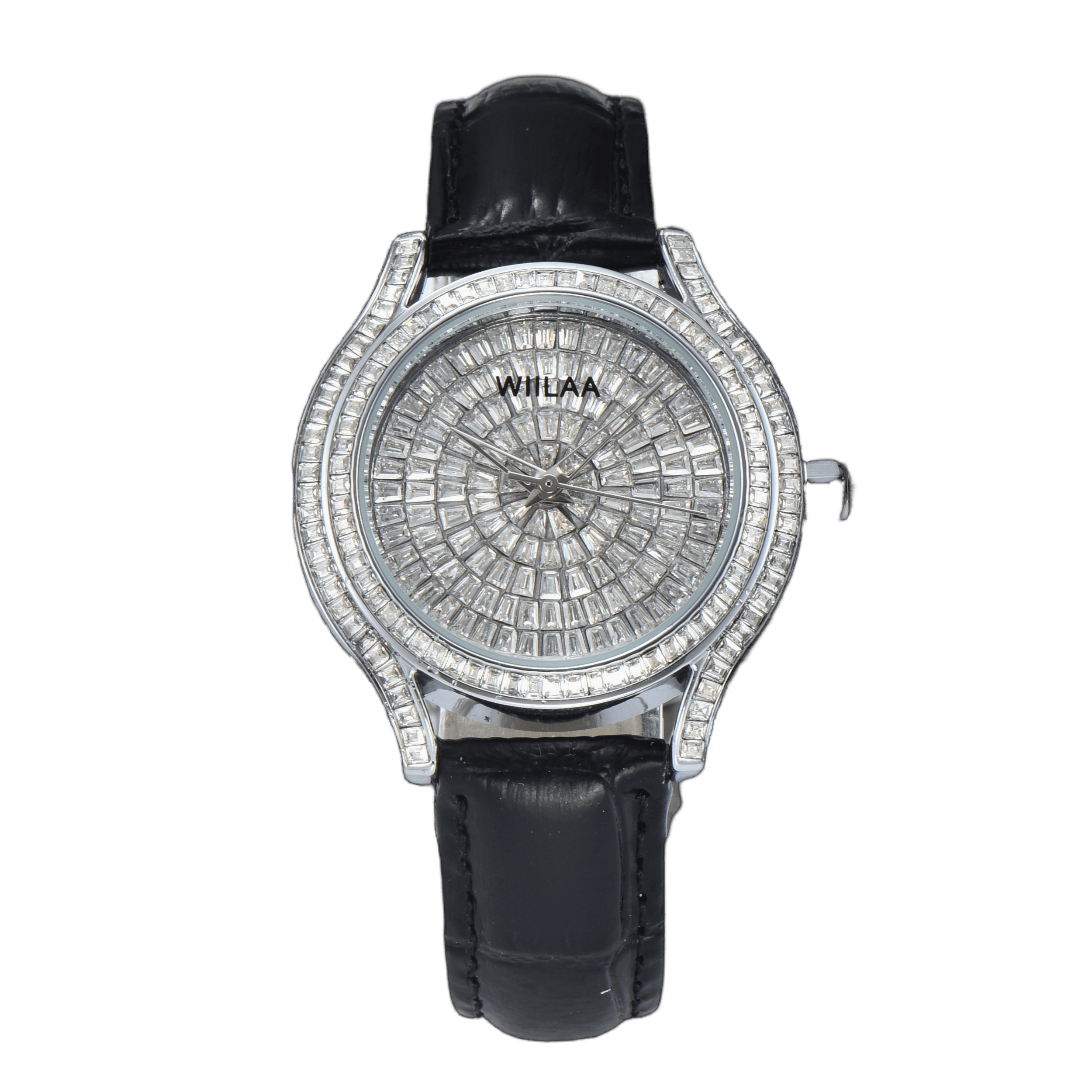 Luxury Watch Leather Strap - WIILAA Luxury Women's Crystal Quartz Watch