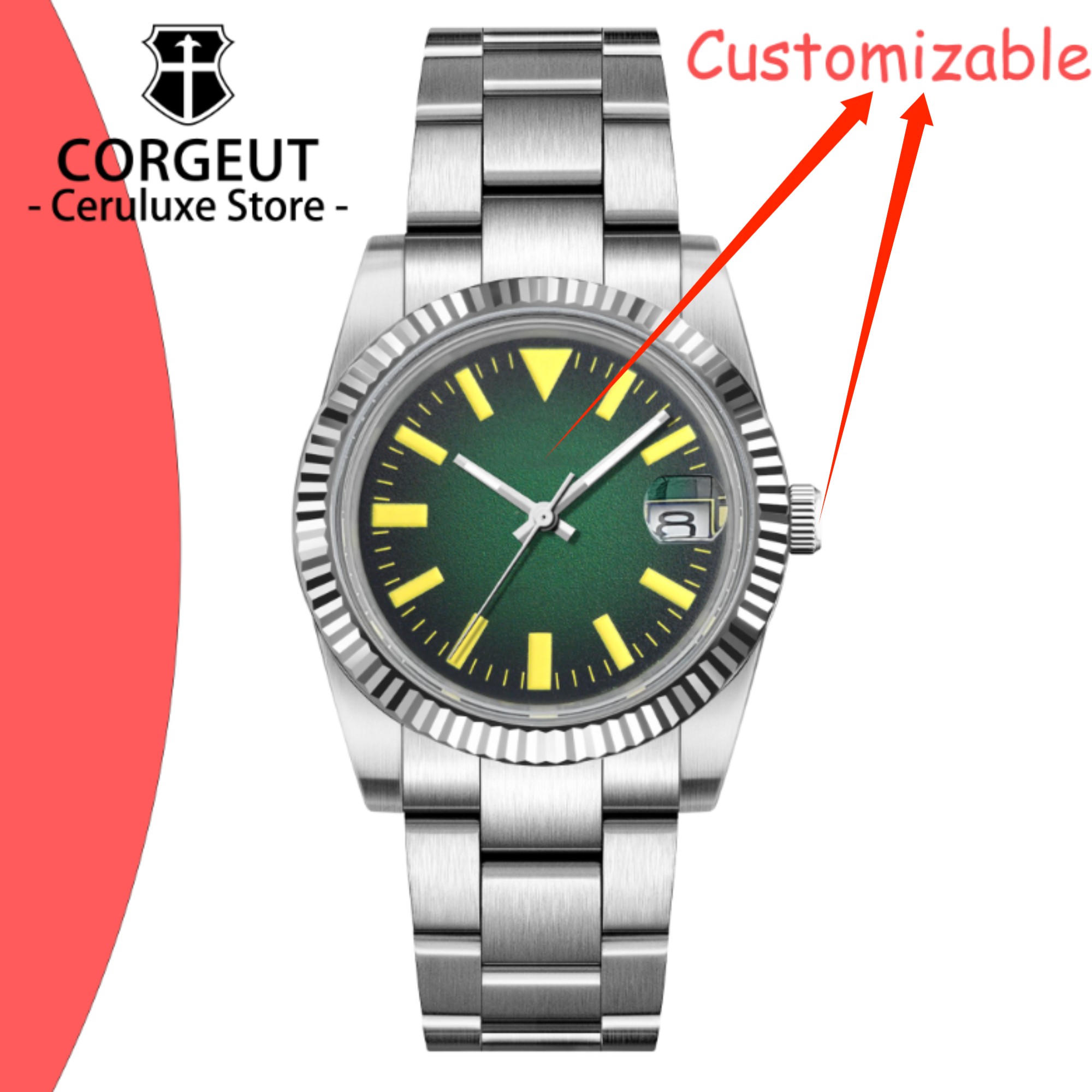 Luxury Watch Safe - Custom Logo 36/39mm New NH35 Automatic