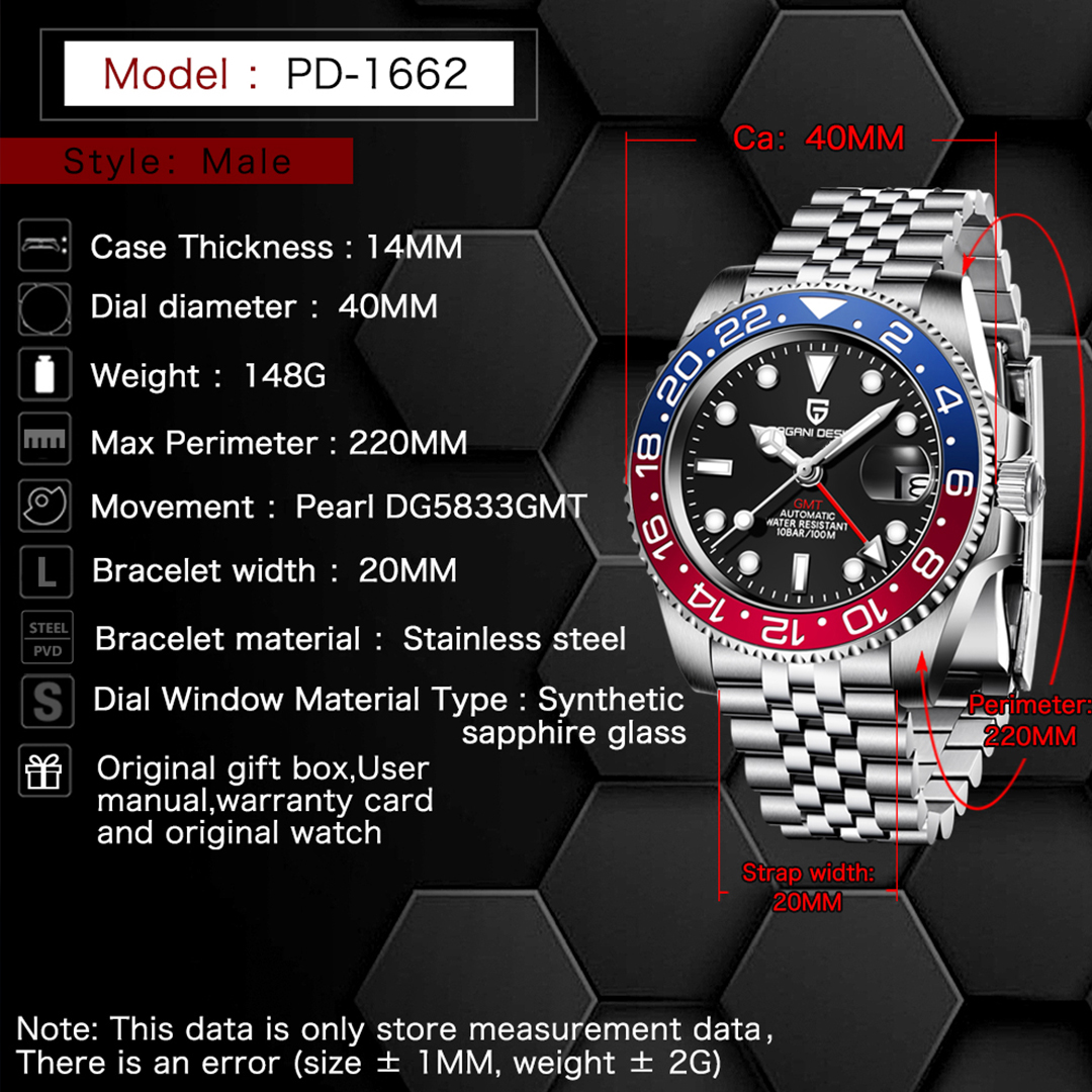 New PAGANI DESIGN GMT Watch Me – обзор и цена Luxury Watch Box