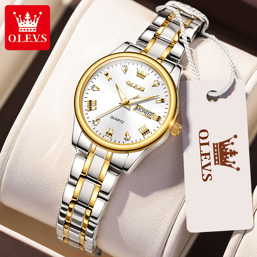 OLEVS 5563 New Fashion Women Q – обзор и цена Luxury Watch Leather Strap