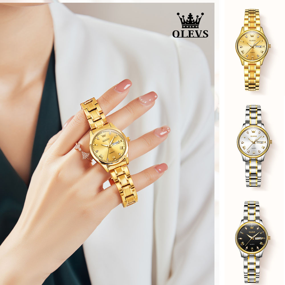 OLEVS 5563 New Fashion Women Q – обзор и цена Luxury Watch Leather Strap