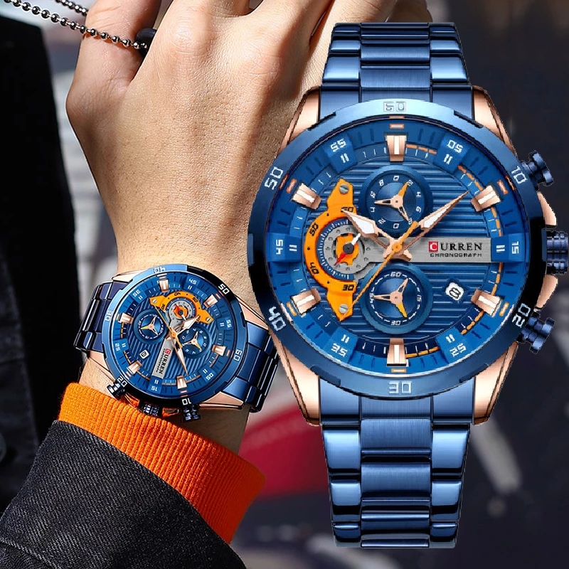 Watches For Men CURREN Man Wri – обзор и цена Luxury Watch Mockup