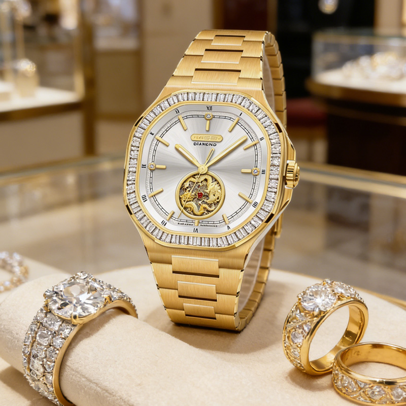 MIGE Men's Golden Automatic Wa – обзор и цена Luxury Watch Events