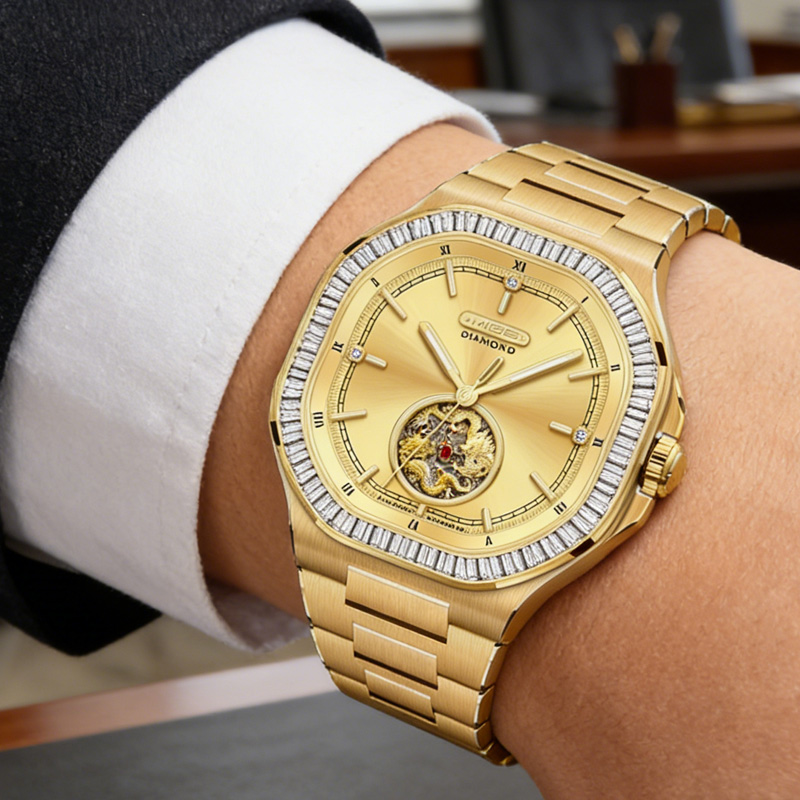 MIGE Men's Golden Automatic Wa – обзор и цена Luxury Watch Events
