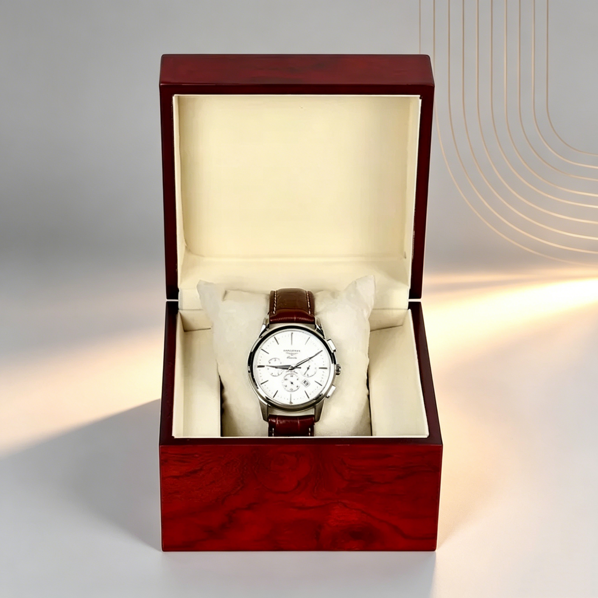 Luxury Red Wooden PU Leather W – обзор и цена Luxury Watch Case Travel