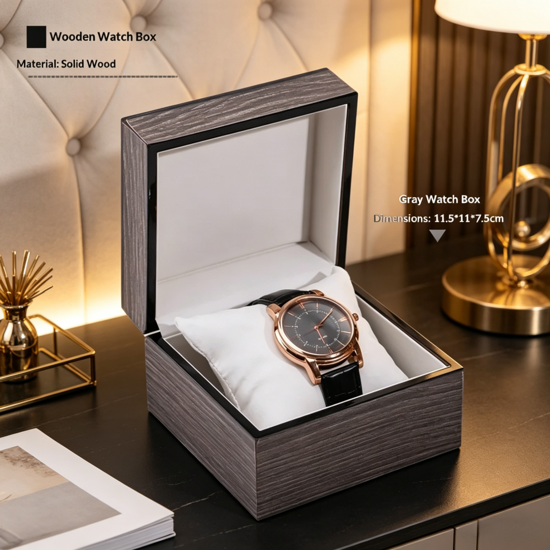 Luxury Red Wooden PU Leather W – обзор и цена Luxury Watch Case Travel