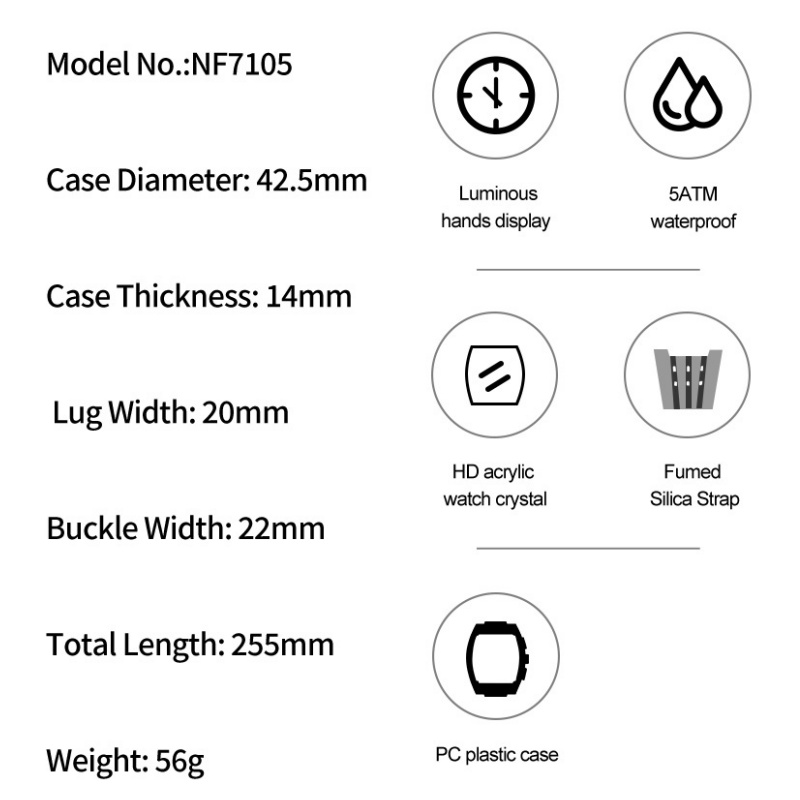 NAVIFORCE Man's Watch 5ATM Wat – обзор и цена Luxury Watch Box