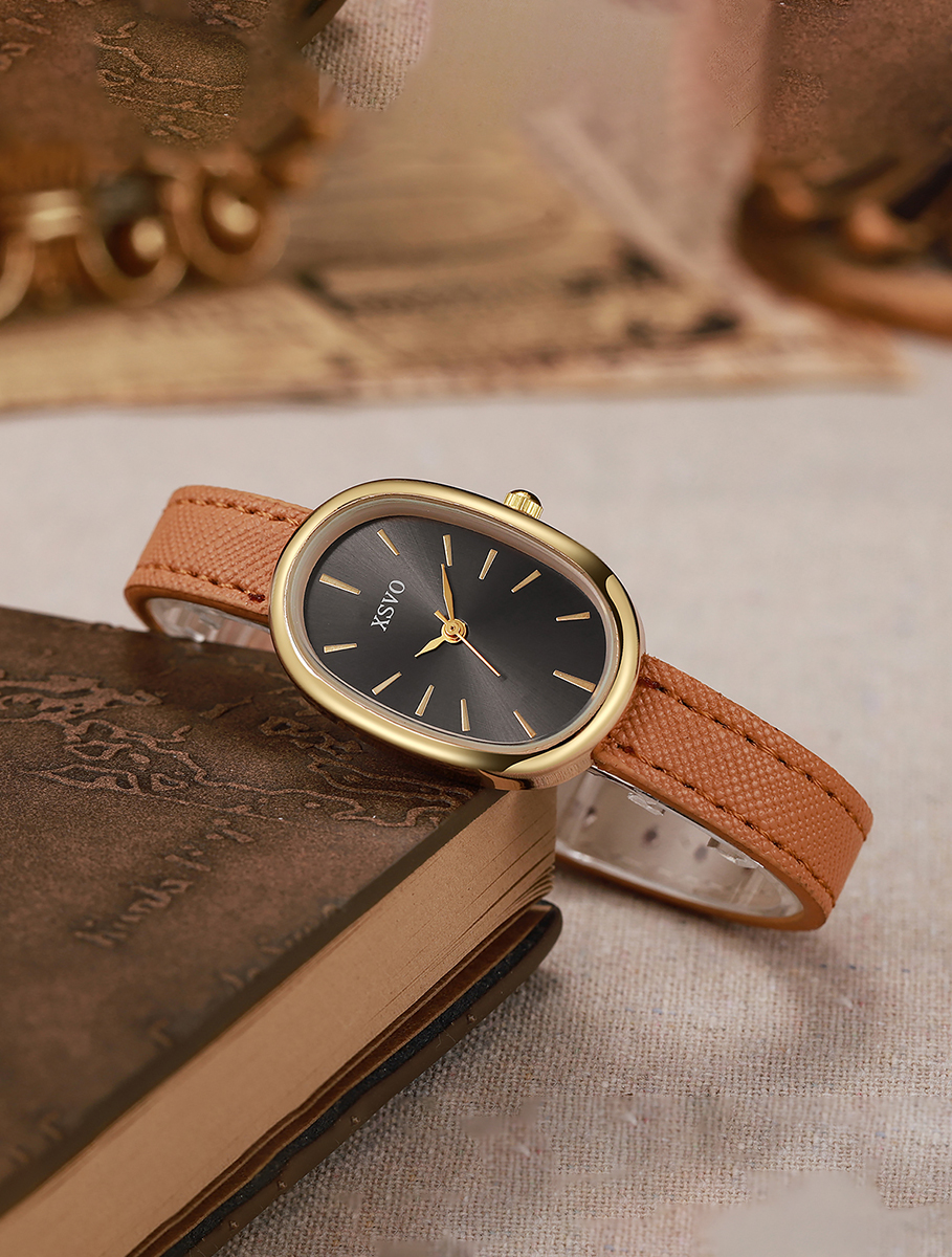 Elegant Oval Women's Watch, Go – обзор и цена Luxury Watch Leather Strap