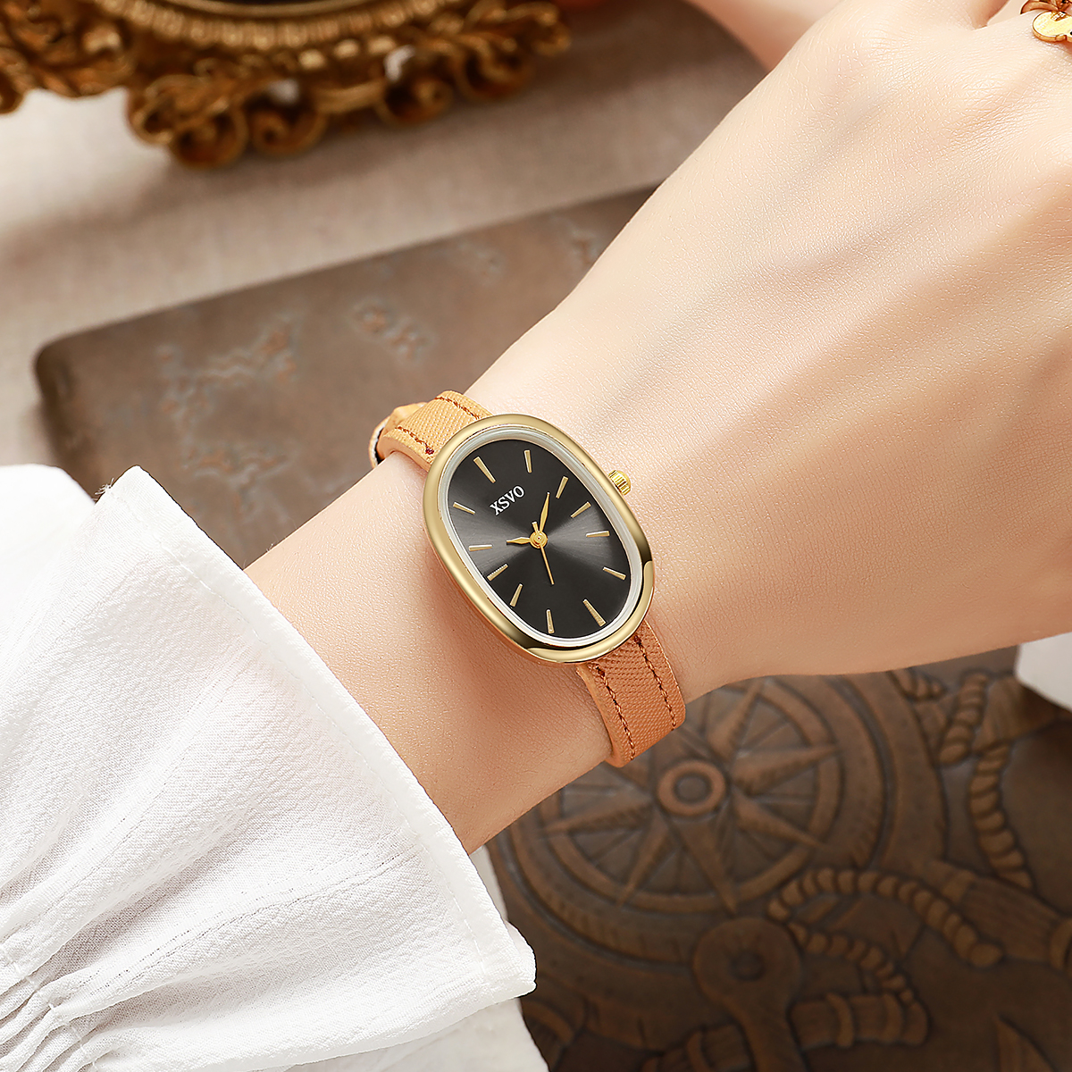 Elegant Oval Women's Watch, Go – обзор и цена Luxury Watch Leather Strap