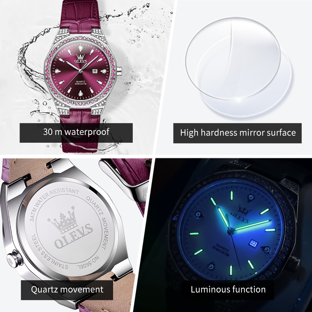 OLEVS Original Women's Watches – обзор и цена Luxury Watch Leather Strap