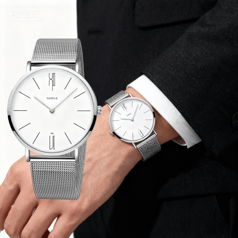 Fashion Simple Men Watch TOP B – обзор и цена Luxury Watch Mockup