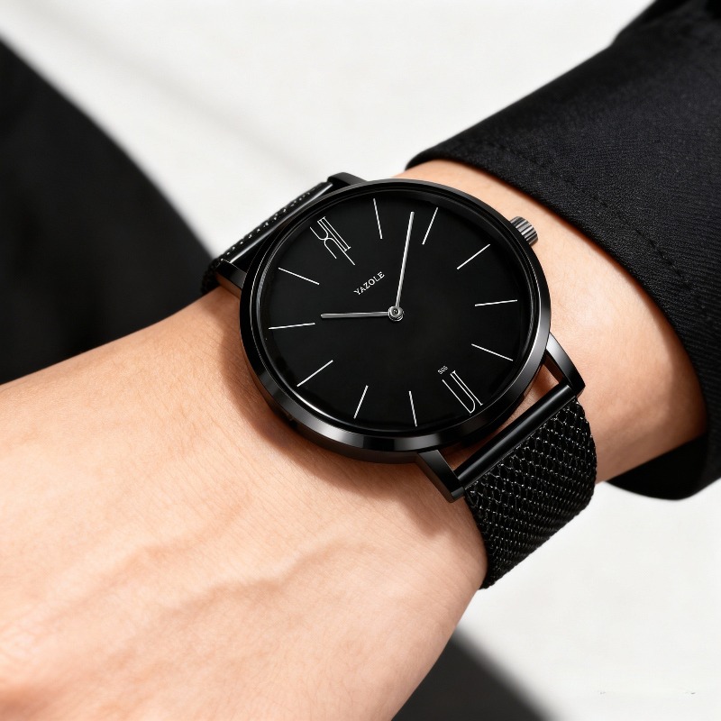 Fashion Simple Men Watch TOP B – обзор и цена Luxury Watch Mockup
