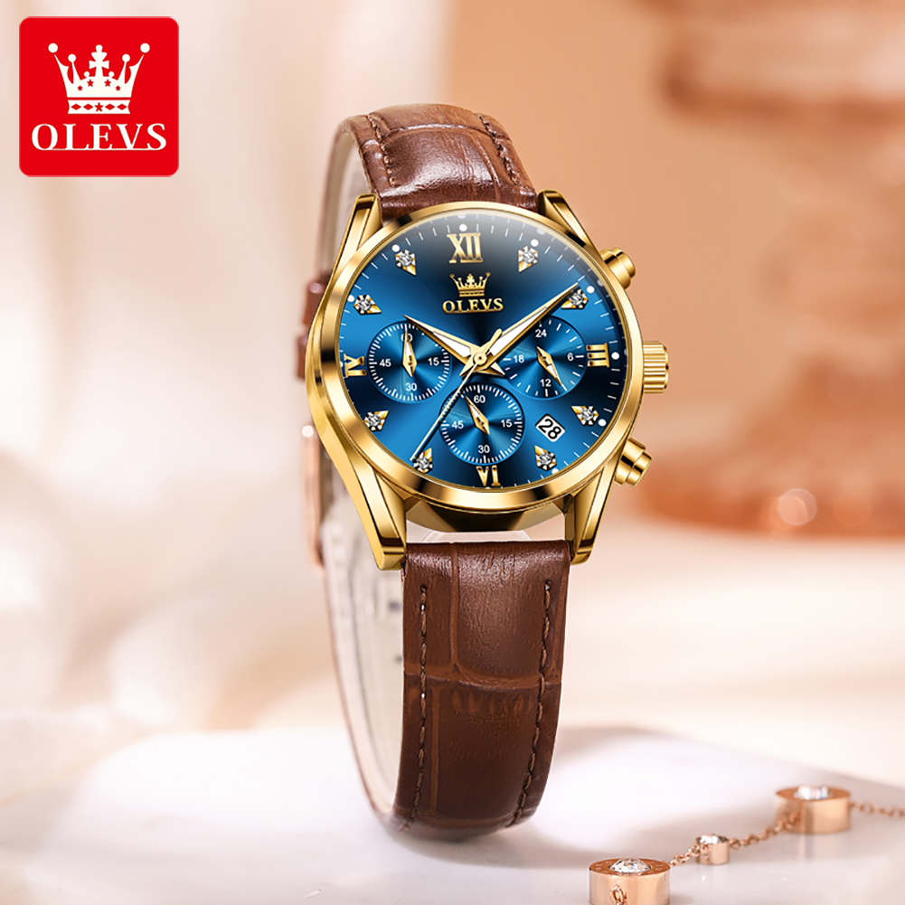 OLEVS 5523 Original Brand Wome – обзор и цена Luxury Watch Leather Strap