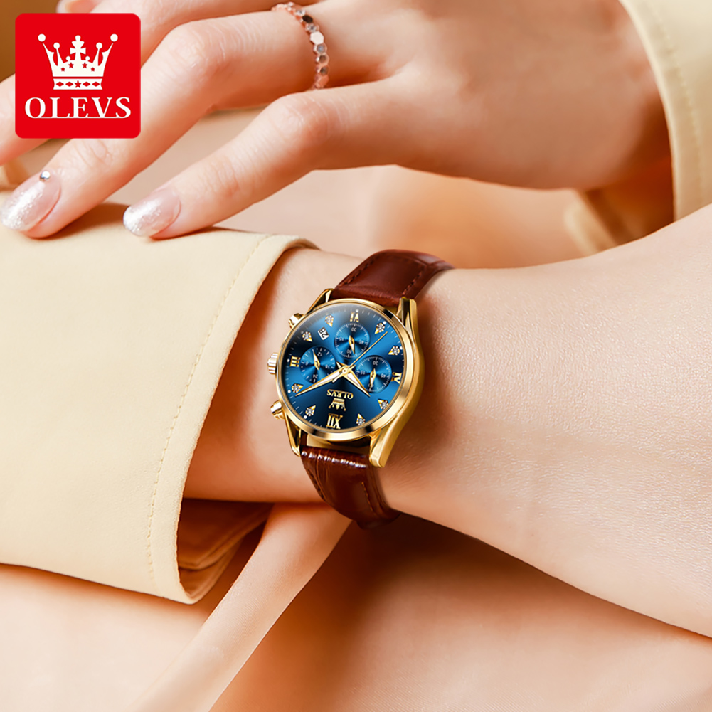 OLEVS 5523 Original Brand Wome – обзор и цена Luxury Watch Leather Strap