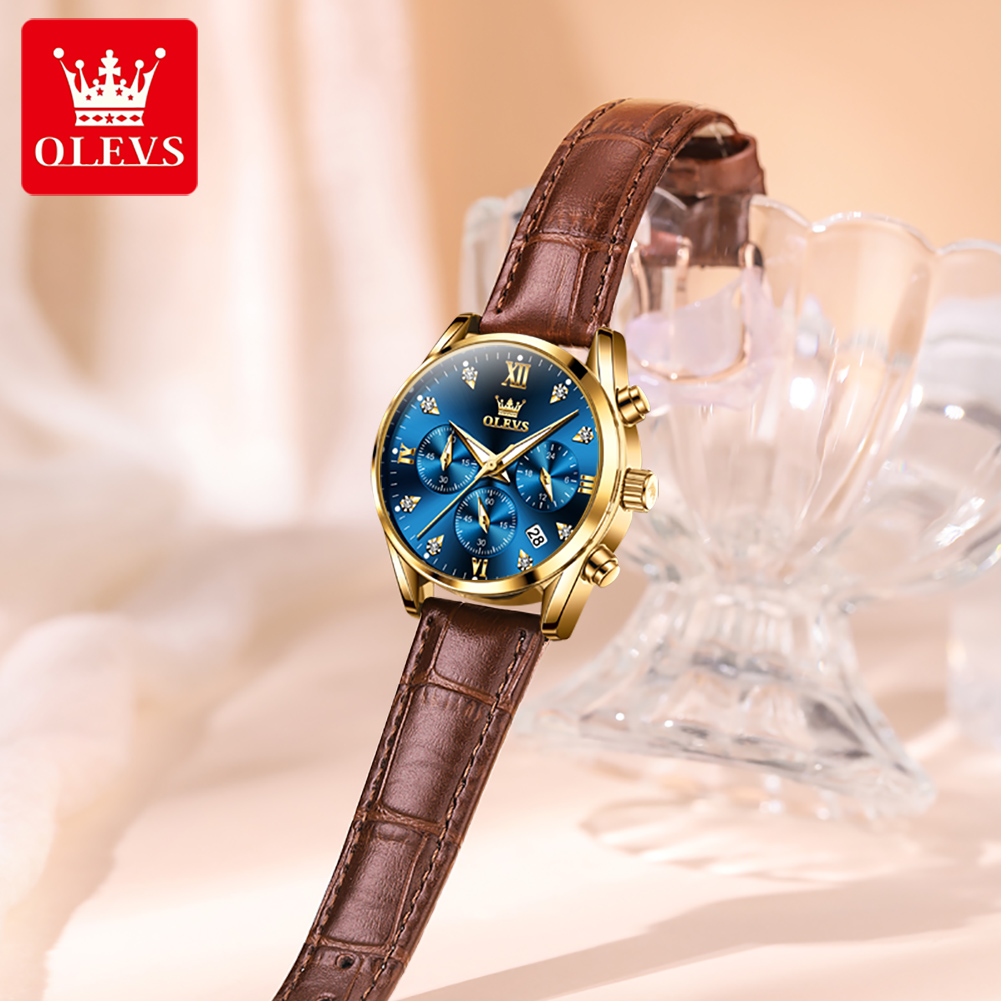 OLEVS 5523 Original Brand Wome – обзор и цена Luxury Watch Leather Strap