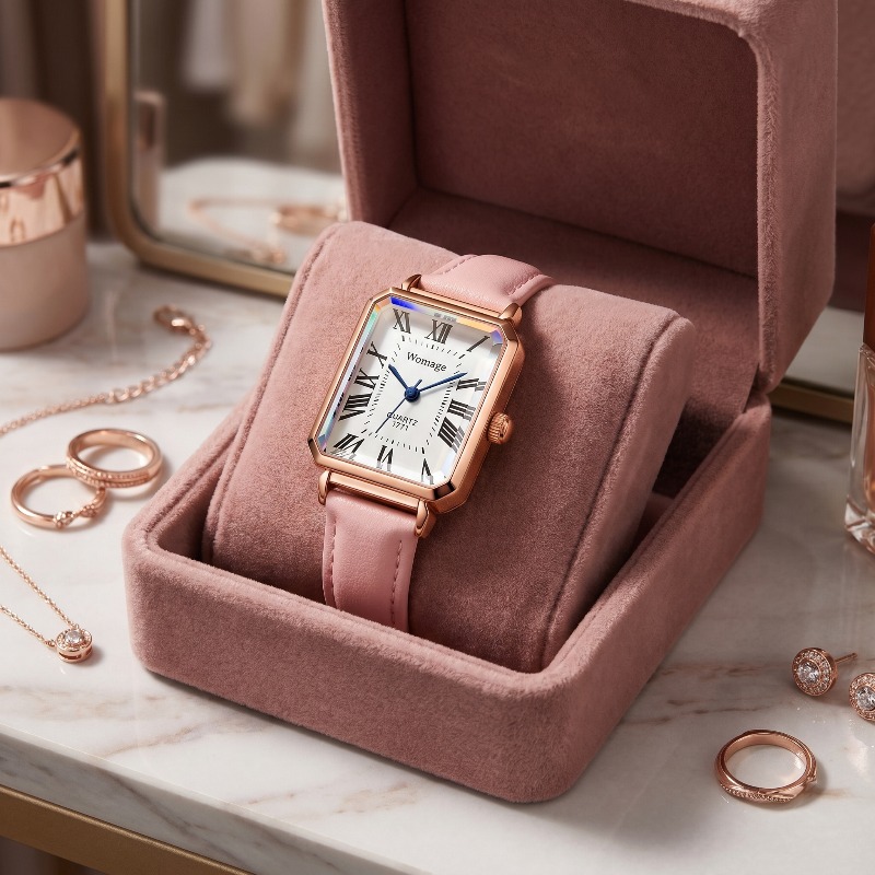 Fashion Rectangle Quartz Watch – обзор и цена Luxury Watch Leather Strap