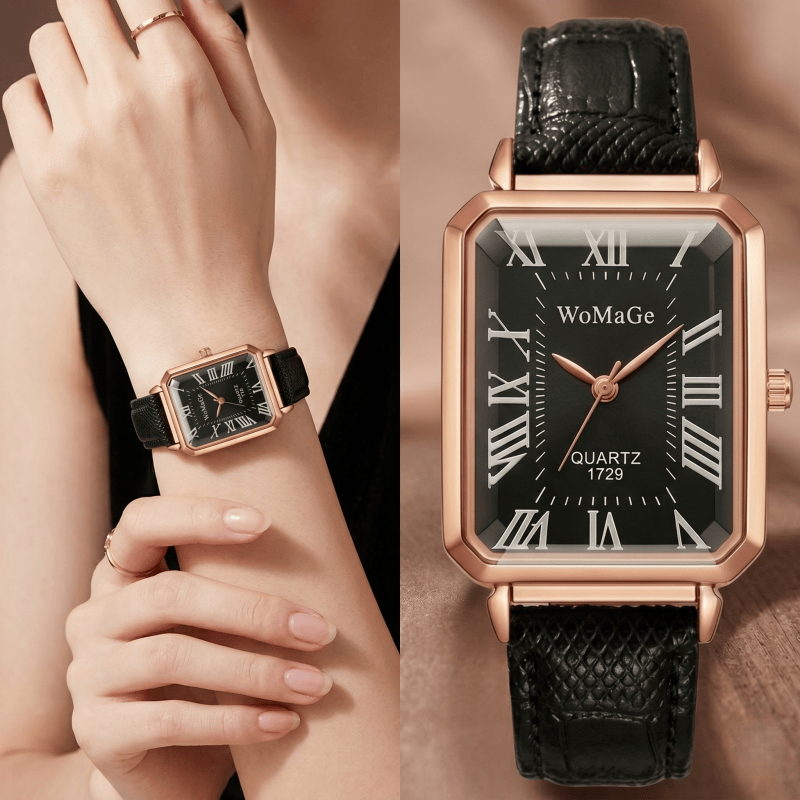 Fashion Rectangle Quartz Watch – обзор и цена Luxury Watch Leather Strap