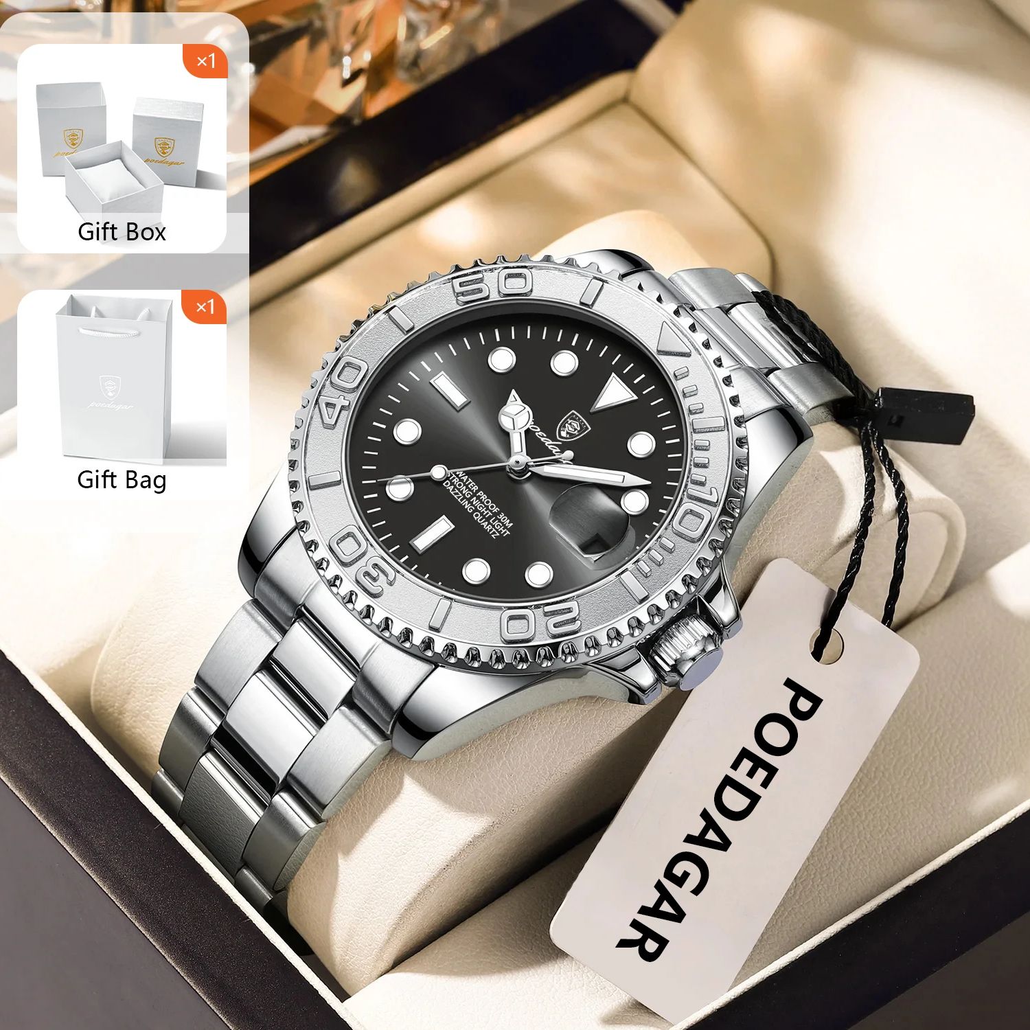 POEDAGAR Trendy Sport Man Watc – обзор и цена Luxury Watch And Bracelet