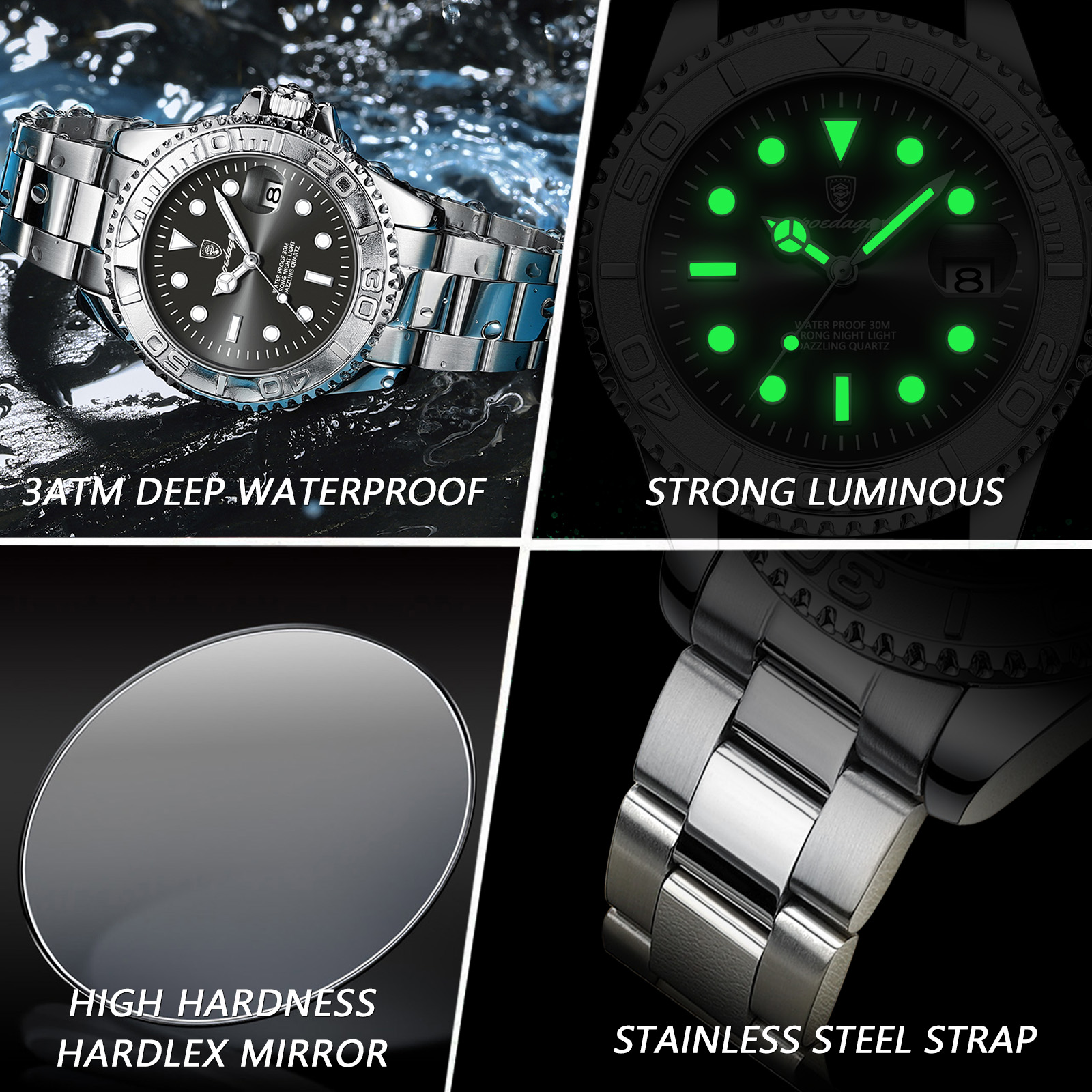 POEDAGAR Trendy Sport Man Watc – обзор и цена Luxury Watch And Bracelet