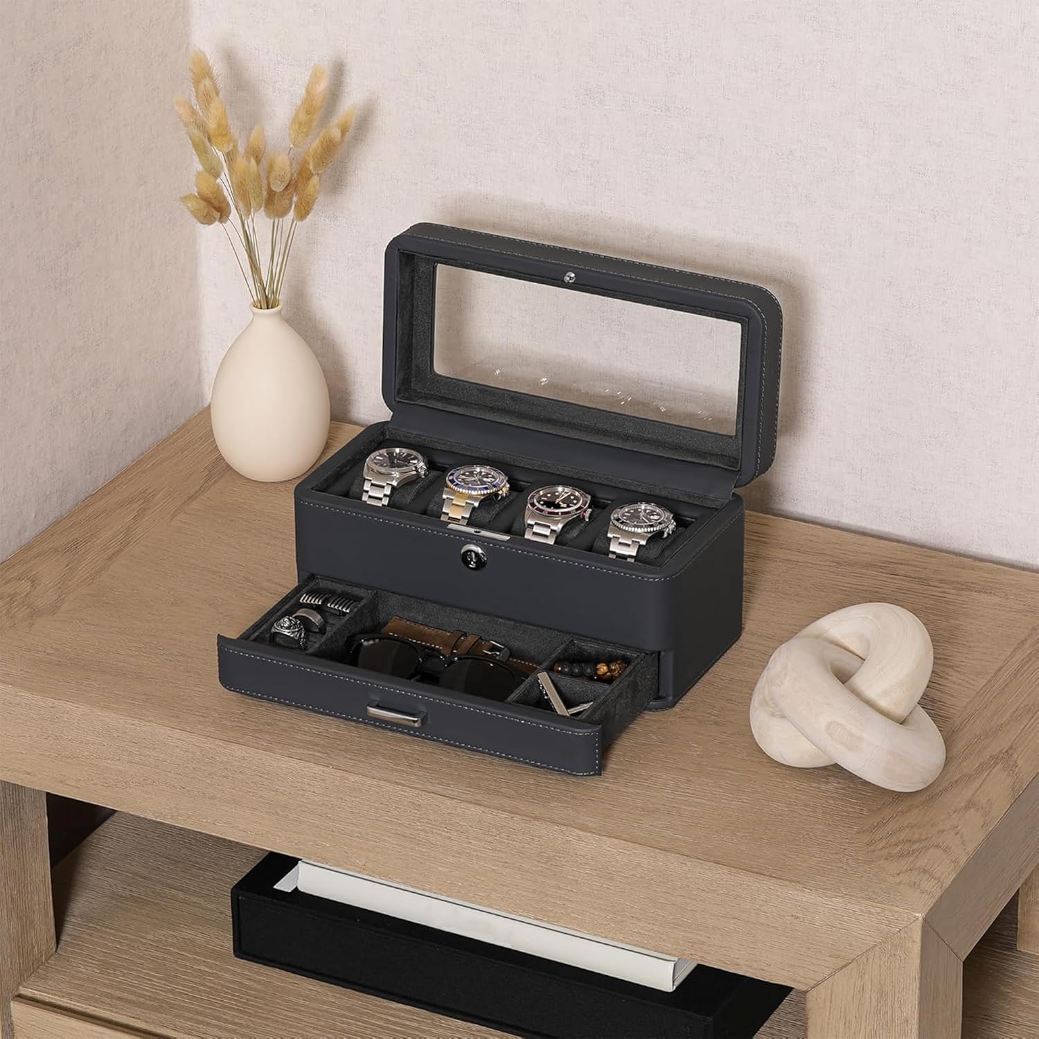 Luxury 4-Slot Watch Box with V – обзор и цена Luxury Women'S Watch