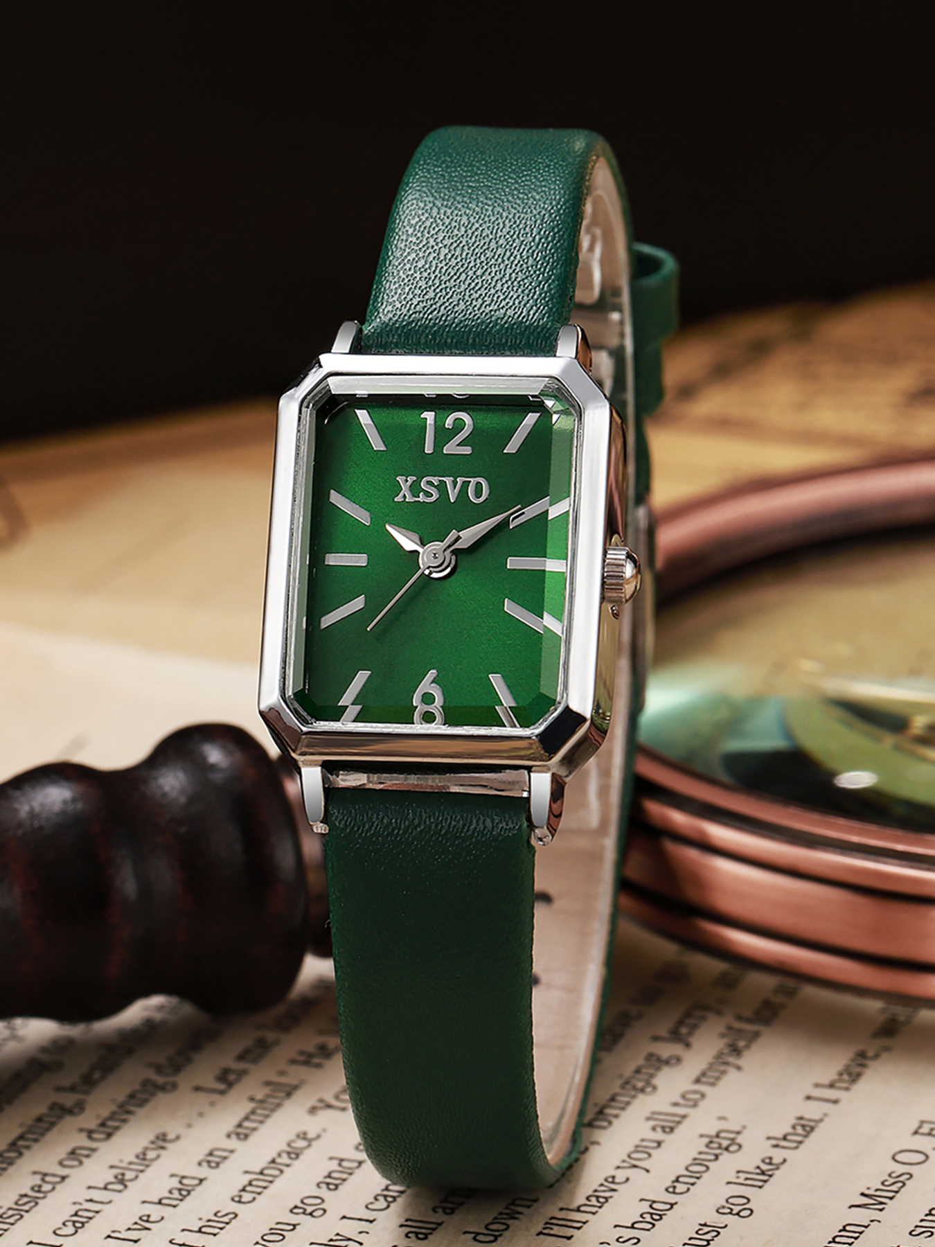 Vintage Silver Square Women's  – обзор и цена Luxury Watch Leather Strap