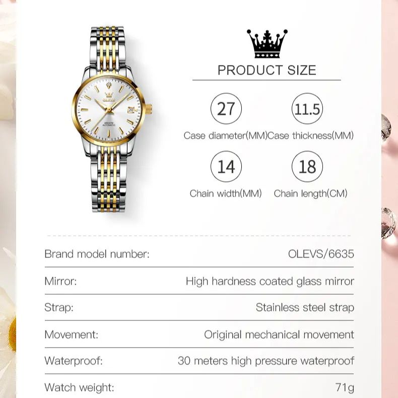 OLEVS Automatic Watch for Wome – обзор и цена Luxury Watch Kit