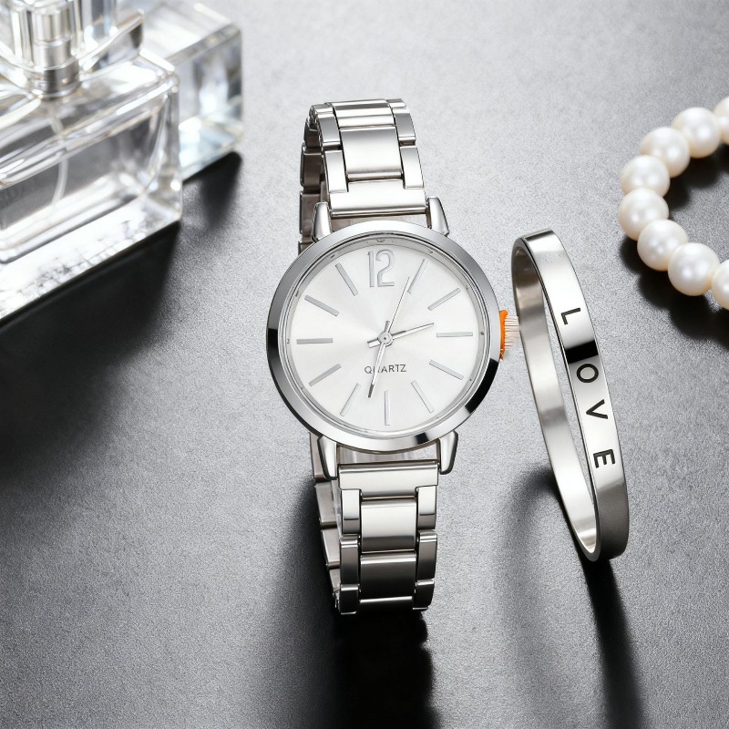 2pcs Set Watch Luxury Women Si – обзор и цена Luxury Women'S Watch