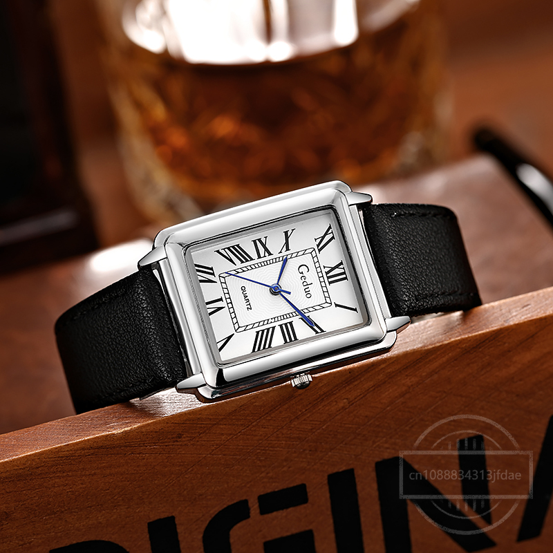 New Fashion Designer Rectangle – обзор и цена Luxury Watch Leather Strap