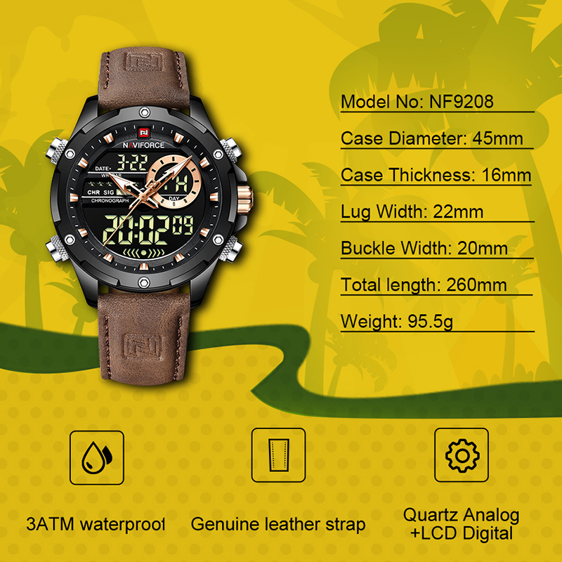 New NAVIFORCE Men Watches Quar – обзор и цена Luxury Watch Mockup