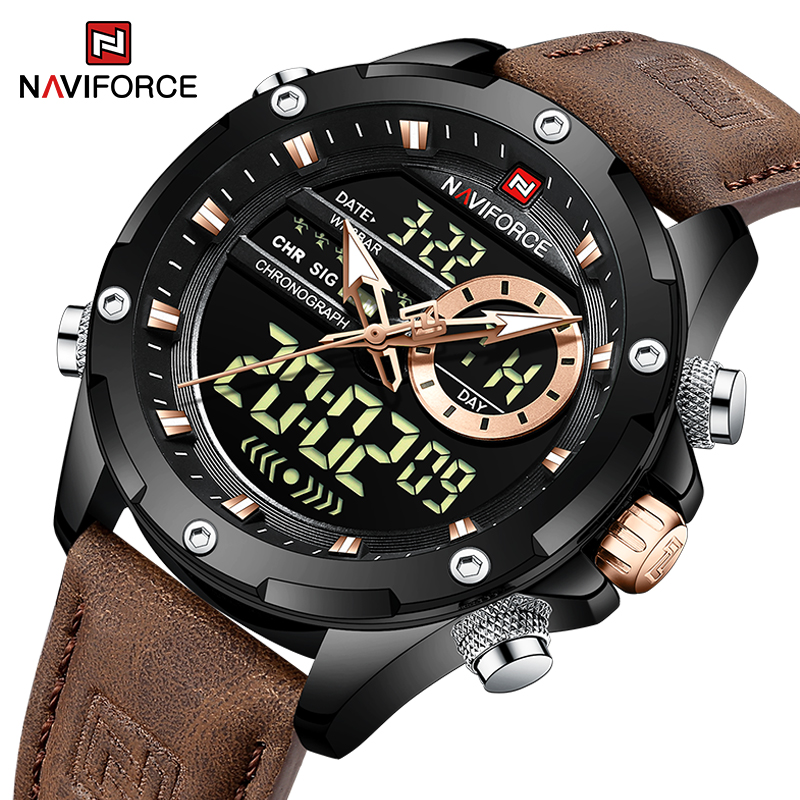 New NAVIFORCE Men Watches Quar – обзор и цена Luxury Watch Mockup