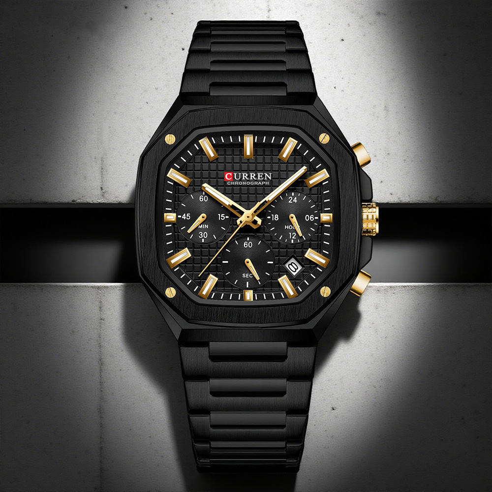 CURREN Luxury Square Chrono Wa – обзор и цена Luxury Watch And Bracelet