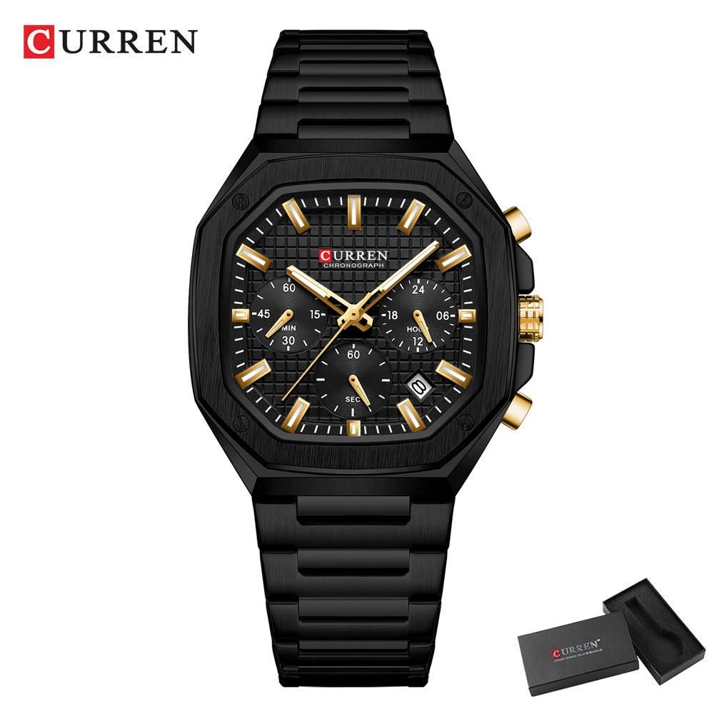CURREN Luxury Square Chrono Wa – обзор и цена Luxury Watch And Bracelet