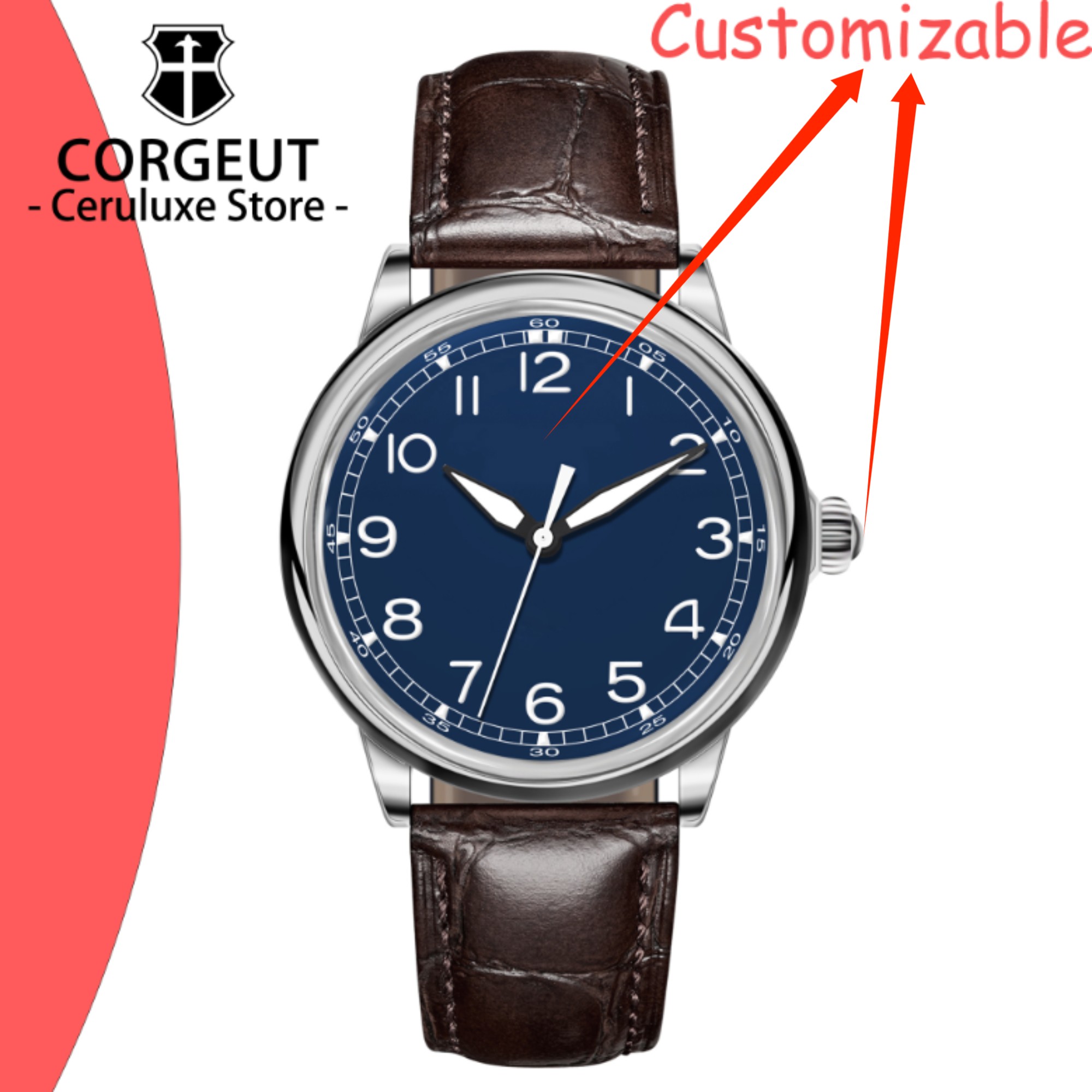 CUSTOM Logo 41mm MIYOTA8215 Au – обзор и цена Luxury Watch Safe