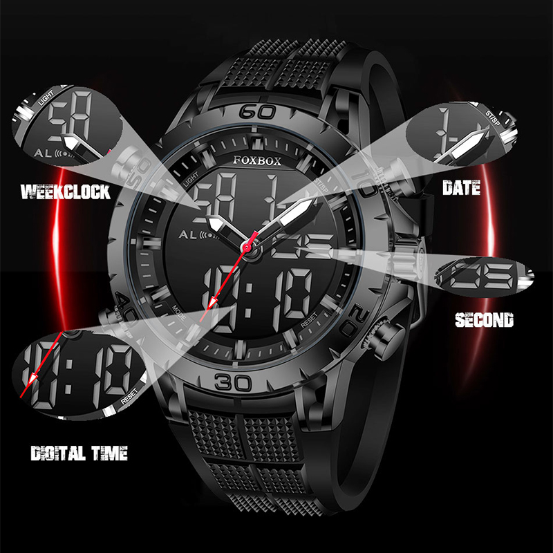 FOXBOX Mens Watches Sports Top – обзор и цена Luxury Watch Mockup