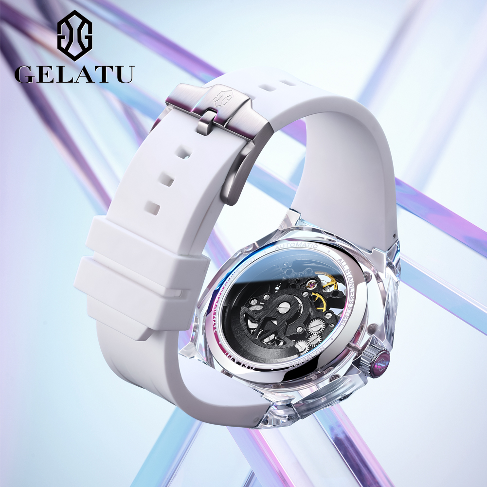 GELATU 8002 Automatic Mechanic – обзор и цена Luxury Watch Leather Strap