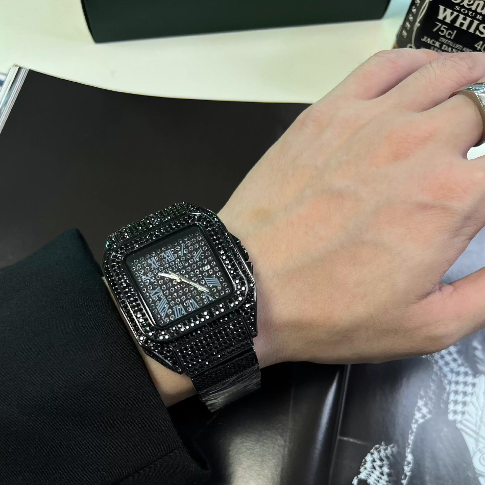 Gold or black Watch Ice Out Sq – обзор и цена Luxury Watch Mockup
